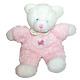 Vintage Russ Berrie Baby Drowsy Pink Teddy Bear Rattle Stuffed Animal Plush
