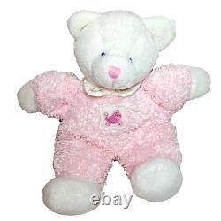Vintage Russ Berrie Baby DROWSY Pink Teddy Bear Rattle Stuffed Animal Plush