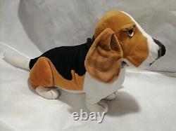 Vintage Stuffins Basset Hound Puppy Dog Plush Stuffed Animal Larg 26 Blk Collar