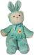 Vtg 16 Golden Bear Co White Teddy Plush Stuffed Animal Bunny Pajamas Green