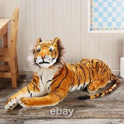 XL Giant Stuffed Animal Tiger Body Pillow Jumbo Soft Plush Large Toy Cat Stuffy