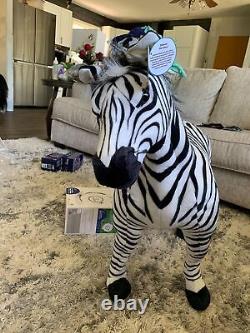 Zebra Realistic 30 Inch Stuffed Animal Plush Zebra Horse Pony Kids Toy