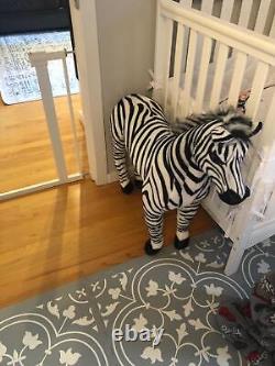 Zebra Realistic 30 Inch Stuffed Animal Plush Zebra Horse Pony Kids Toy