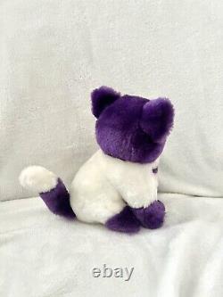 1995 Lisa Frank Purple Chat Kitten Vintage En Peluche Rare De 24k Animaux Farcis T.n.-o.