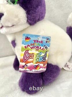 1995 Lisa Frank Purple Chat Kitten Vintage En Peluche Rare De 24k Animaux Farcis T.n.-o.