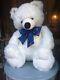 26 Rare Giant Teddy Bear Blanc En Peluche Polaire Animal Farci Grand Père Noël Huggable