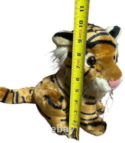 Alfa Cub Bébé Tigre Peluche Animal à Rayures Noires Yeux Marrons 10 HTF