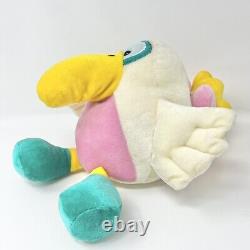 Animal Juste Oiseau Rare Peluche Vintage Toucan Dinde Rose Teal Jouet Animal Rembourré