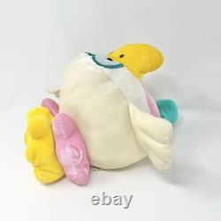 Animal Juste Oiseau Rare Peluche Vintage Toucan Dinde Rose Teal Jouet Animal Rembourré