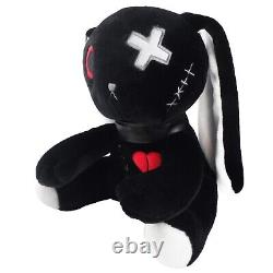 Animal en peluche lapin, poupée gothique lapin, peluche effrayante, peluches goth emo