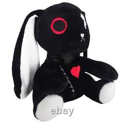 Animal en peluche lapin, poupée gothique lapin, peluche effrayante, peluches goth emo