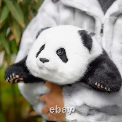 Animaux en peluche pondérés, 4 livres de poids, réaliste, fait main, panda couché.