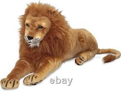 Coussin corporel géant de lion XL en peluche réaliste surdimensionné