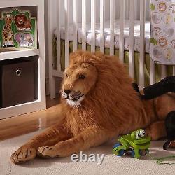 Coussin corporel géant de lion XL en peluche réaliste surdimensionné