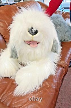 Cwc Vieux Anglais Sheepdog 58 Cuddly Plush Laying Chien Réaliste