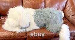 Cwc Vieux Anglais Sheepdog 58 Cuddly Plush Laying Chien Réaliste