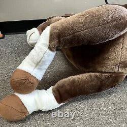 ÉNORME Peluche de Cheval Avec Selle et Rênes Animal En Peluche Rare Hugfun Assis Sur 40