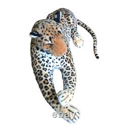 Géant léopard guépard jaguar réaliste peluche animal en peluche jouet cadeau pour enfants 34 pouces