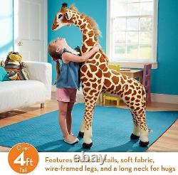 Girafe géante en peluche Jumbo rembourrée debout de 50 pouces pour enfant grand et enfant grand animal