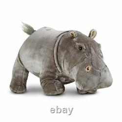 Grand Hippopotame en peluche pour enfant, doux et câlin, jouet réaliste pour tout-petit, nouvel animal de jeu