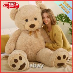 Gros ours en peluche géant en peluche brun de taille réelle 59 pouces en peluche marron clair