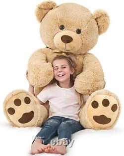 Gros ours en peluche géant en peluche brun de taille réelle 59 pouces en peluche marron clair