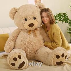 Gros ours en peluche géant en peluche brun de taille réelle 59 pouces en peluche marron clair