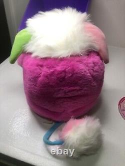 Jouet en peluche VTG Popples PRIZE 1985 Mattel Rose Bleu RARE avec BOÎTE ORIGINALE Popple