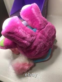 Jouet en peluche VTG Popples PRIZE 1985 Mattel Rose Bleu RARE avec BOÎTE ORIGINALE Popple