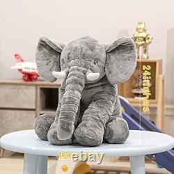 Jouet en peluche éléphant rembourré 24 pouces