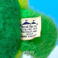 Jouet en peluche rare de collection de 1975 : Tortue Animal Fair de 11 pouces