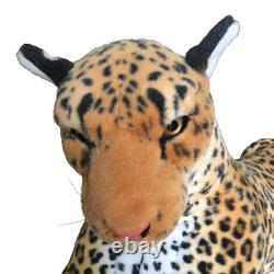 Jouet en peluche réaliste géant léopard guépard jaguar pour enfants cadeau 34 pouces