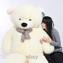 Joyfay 91in 230cm Ours en Peluche Blanc Géant Jouet d'Anniversaire Saint Valentin