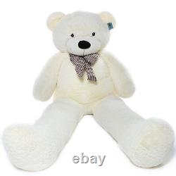 Joyfay 91in 230cm Ours en Peluche Blanc Géant Jouet d'Anniversaire Saint Valentin