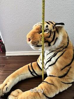 Jumbo 41 Bengal Tiger Peluche Animal en peluche réaliste Best Made Toys 2010 couché