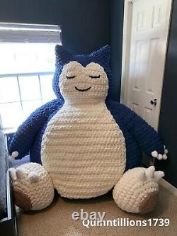 Jumbo Crochet À La Main Pokémon Snorlax Plush