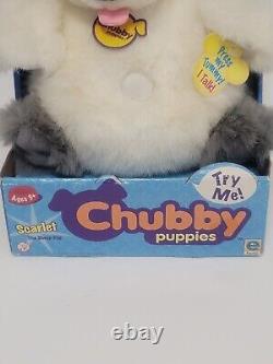 NOS Vintage 2000 Chubby Puppies Peluche Animal en Peluche Chien Mouton écarlate