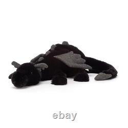 NWT Rare Amusable Onyx Dragon Grand Jouet en Peluche Épuisé Partout