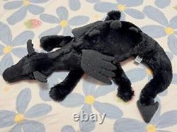 NWT Rare Amusable Onyx Dragon Grand Jouet en Peluche Épuisé Partout