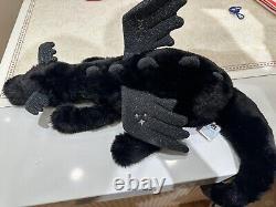 NWT Rare Amusable Onyx Dragon Grand Jouet en Peluche Épuisé Partout