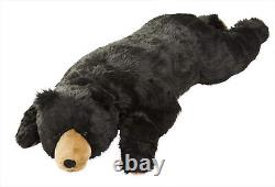 Ours noir animal géant peluche rembourré coussin câlin pour enfants adolescents adultes, doux
