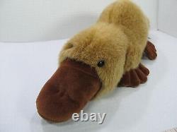 Peluche Ornithorynque à bec de canard brun de la compagnie de jouets Manhattan de 1997, douce et réaliste de 15 pouces