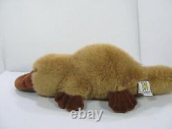 Peluche Ornithorynque à bec de canard brun de la compagnie de jouets Manhattan de 1997, douce et réaliste de 15 pouces