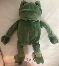 Peluche Portland Frankie Lee Frog 14 Vert Animal en peluche de collection retiré difficile à trouver