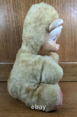 Peluche d'ours en peluche avec visage en caoutchouc heureux de la compagnie Rushton VTG