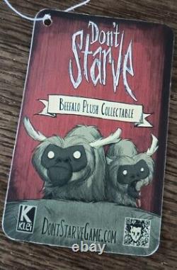 Peluche de Beefalo Klei RARE Don't Starve à collectionner Sanshee NOUVELLE AVEC ÉTIQUETTE