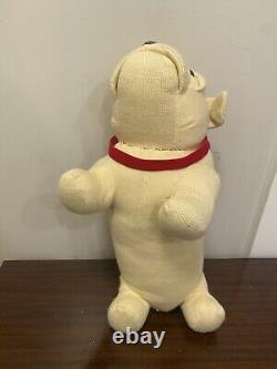 Peluche de chien bouledogue français, 18 pouces de long, en toile épaisse rare