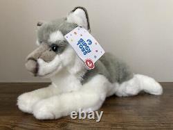 Peluche de loup gris tzigane avec étiquette Rare