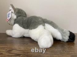 Peluche de loup gris tzigane avec étiquette Rare