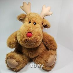 Peluche de renne doux rêves de Noël des années 1990 de Sears, 16 pouces, numéro 55610.